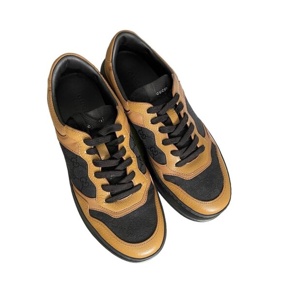 GUCCI 669582 Dollar Pig print Leather Lowtop Sneakers, Gucci Size 8+, 9, 10 - Picture 1 of 10